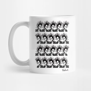 Punk Mob in Black by Blackout Design Mug